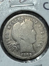 1909-d Barber Dime, Better Date, 99c Shipping Offer