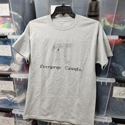Everyone Counts Infinity Shirt Math Club Hanes Medium Gray  A262ed