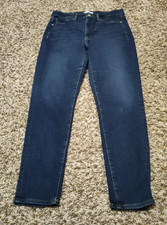 LOFT Jeans Womens 10/30 Dark Wash The Skinny Cotton Stretch Denim Blue