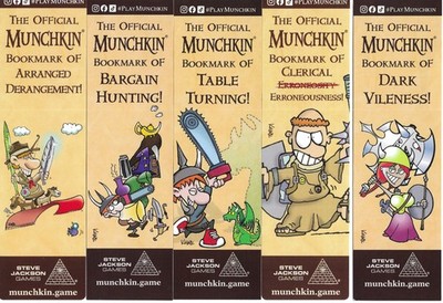 Munchkin w/ Promo Bookmarks & Cards Expansion Set Card Game 2 3 4