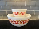 Rare Vintage Pyrex Friendship Nesting Mixing Bowl Set Of 2 401 403