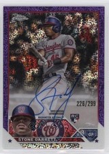 2023 Topps Chrome Rookie Purple Speckle Refractor /299 Stone Garrett Auto 11o2
