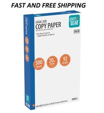 Pen Gear Copy Paper, 8.5" x 14", 92 Bright, White, 20 lb., 1 Ream 500 Sheets ..