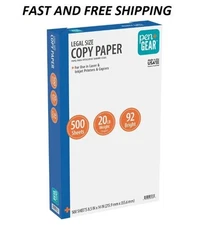 Pen+Gear Copy Paper, 8.5" x 14", 92 Bright, White, 20 lb., 1 Ream (500 Sheets)..