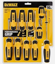 DEWALT SCREWDRIVER SET WITH MAGNETIC TIP & PERFORMANCE GRIP - 10 PIECE