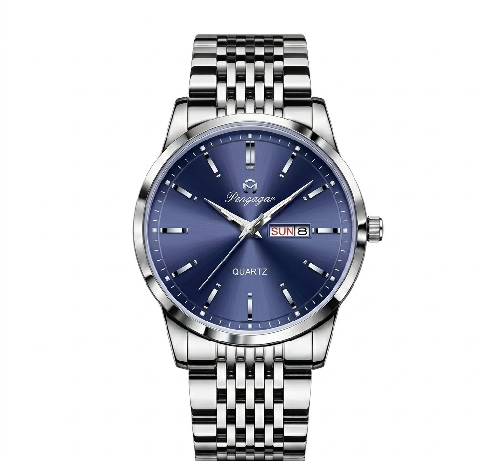 Montre quartz étanche pour homme actif style chic avec date et boîte