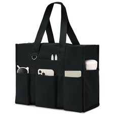 Large Tote Bag for Women Waterproof with 12 Pockets Top Zipper Closure Utilit...