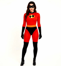 Disney Mrs Incredible Costume Womens XL Size 14-16 Elastigirl Fancy Dress