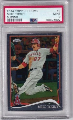 2014 Topps Chrome - Mike Trout Base Set #1 PSA 9 MINT !!