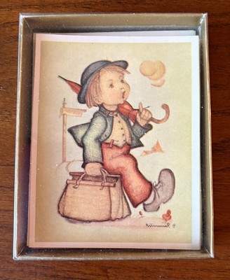 7  Vintage M.I. Hummel Merry Wanderer HUMMELWERK Blank Note Cards in Box