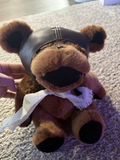 1990 Grateful Dead Bear w Tags 12" Jointed Brown Aviator Pilot Steven Smith
