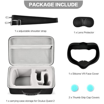 Quest 3s VR Headset Carrying Case & Accessories Bundle