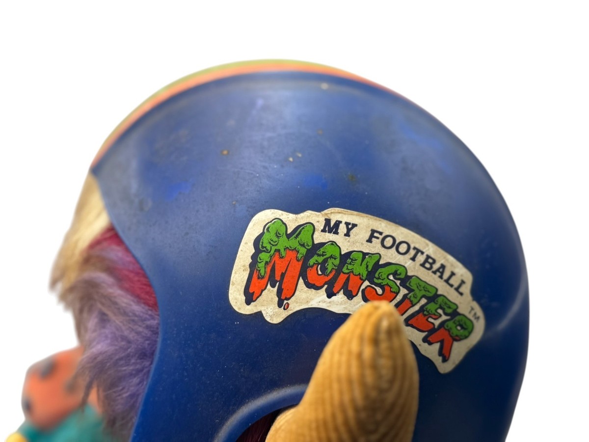 Vintage 1986 AmToy My Football Monster Plush Doll w/ Helmet