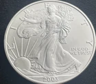 2003 AMERICAN SILVER EAGLE, BU, HIGHLY COLLECTABLE, UNCIRCULATED, BEAUTIFUL 0126
