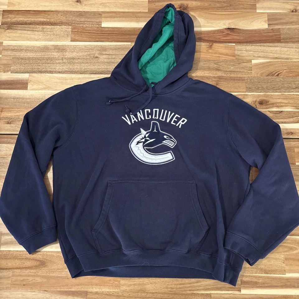 Moletom com capuz Vancouver Canucks masculino G-XL NHL hóquei mistura pesada - Imagem 2 de 4
