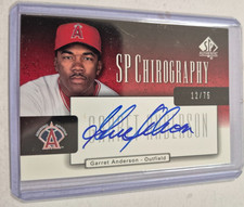 2004 SP Authentic SP Chirography #12/75 Garret Anderson #CA-GA Autograph