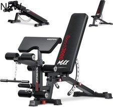 KeppiFitness Adjustable Weight Bench,Bench3000MAX Heavy Duty Workout Bench Press