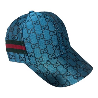 GUCCI BASEBALL CAP | blau | GG-MUSTER | WEB-STREIFEN