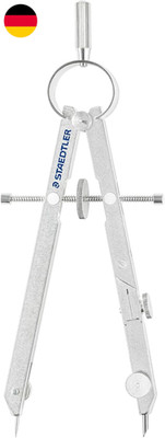 STAEDTLER 551 01 Mars Comfort 551 Präzisionszirkel Im Klappdeckeletui, Silber