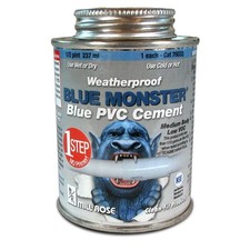 Blue Monster 76032 1-Step Blue PVC Cement 8 oz.