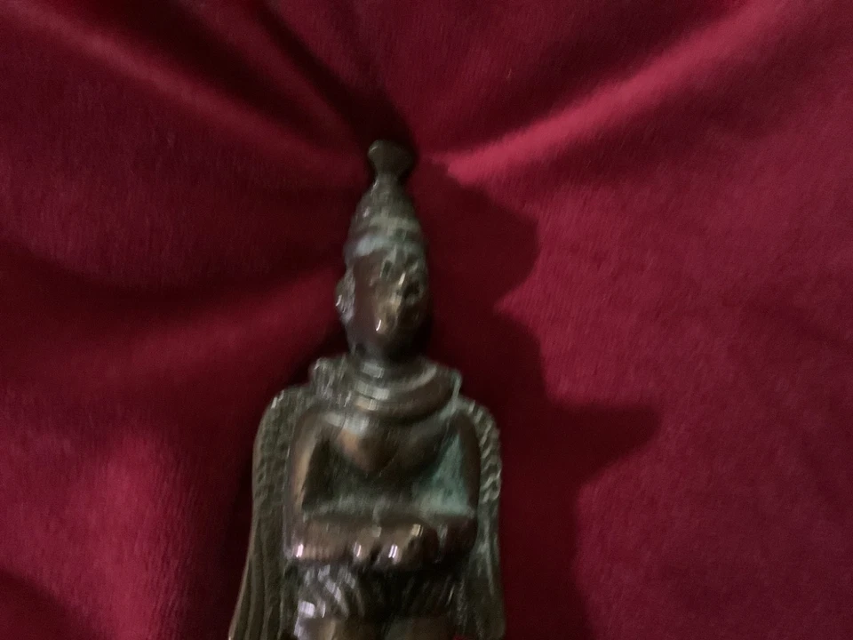Vintage Garuda Hanuman Indian Double Faced Hindu Ghanta Puja Bell - Image 4 of 4