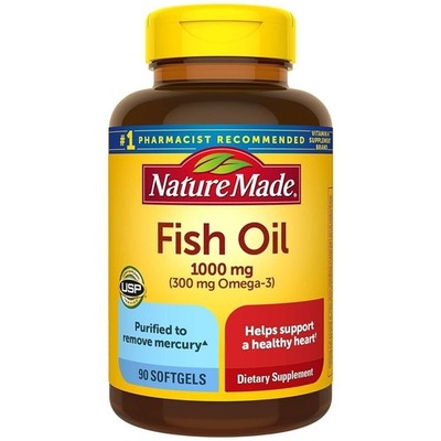 Nature Made Fischöl, 1000 mg, 300 mg OMEGA-3, 90 Stück