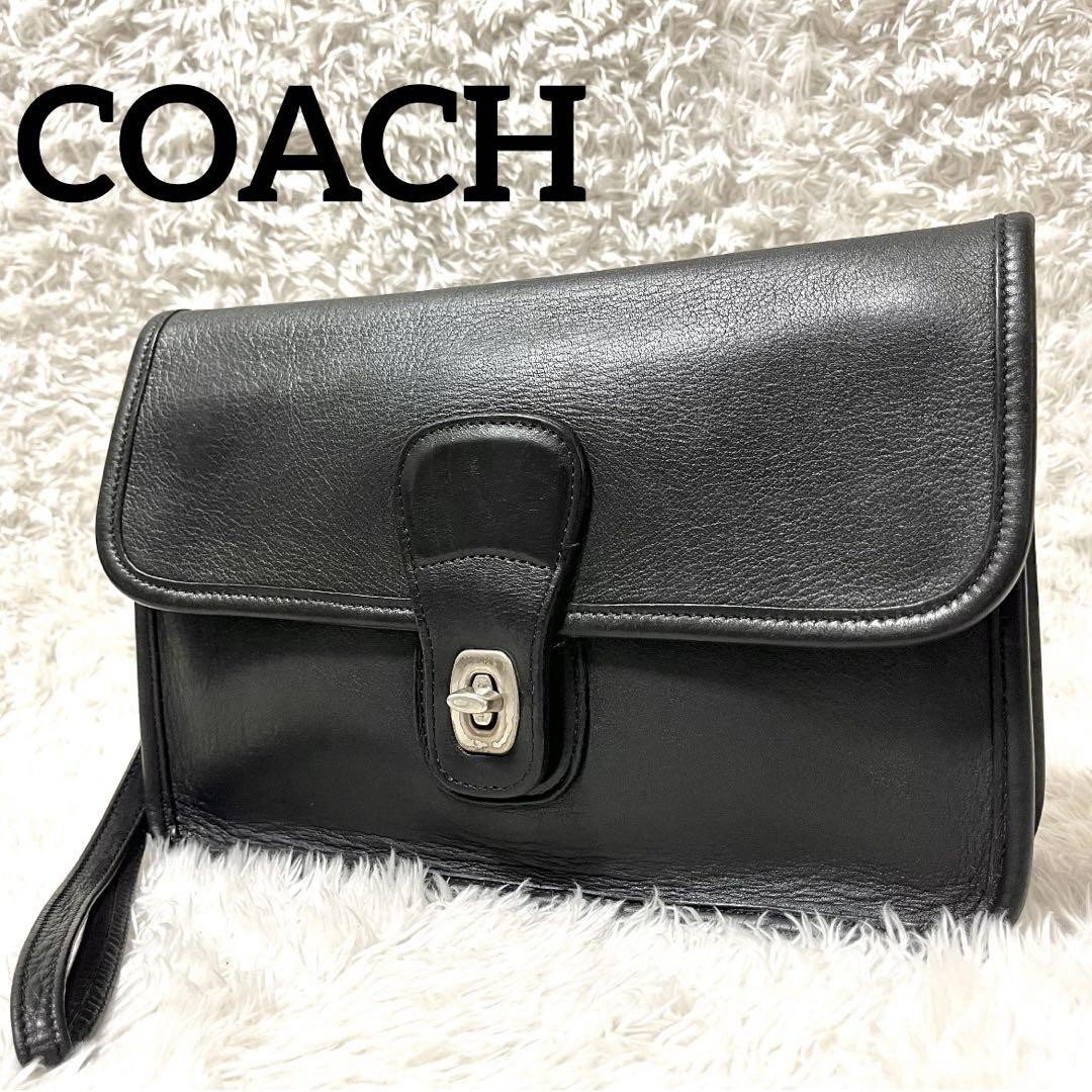 Coach Black Leather Clutch Bag Authentic G06243540