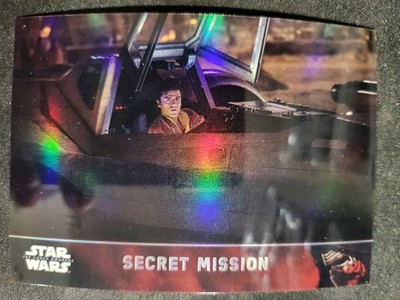 2015 Star Wars Topps Chrome Force Awakens Card #1 Poe Mission REFRACTOR