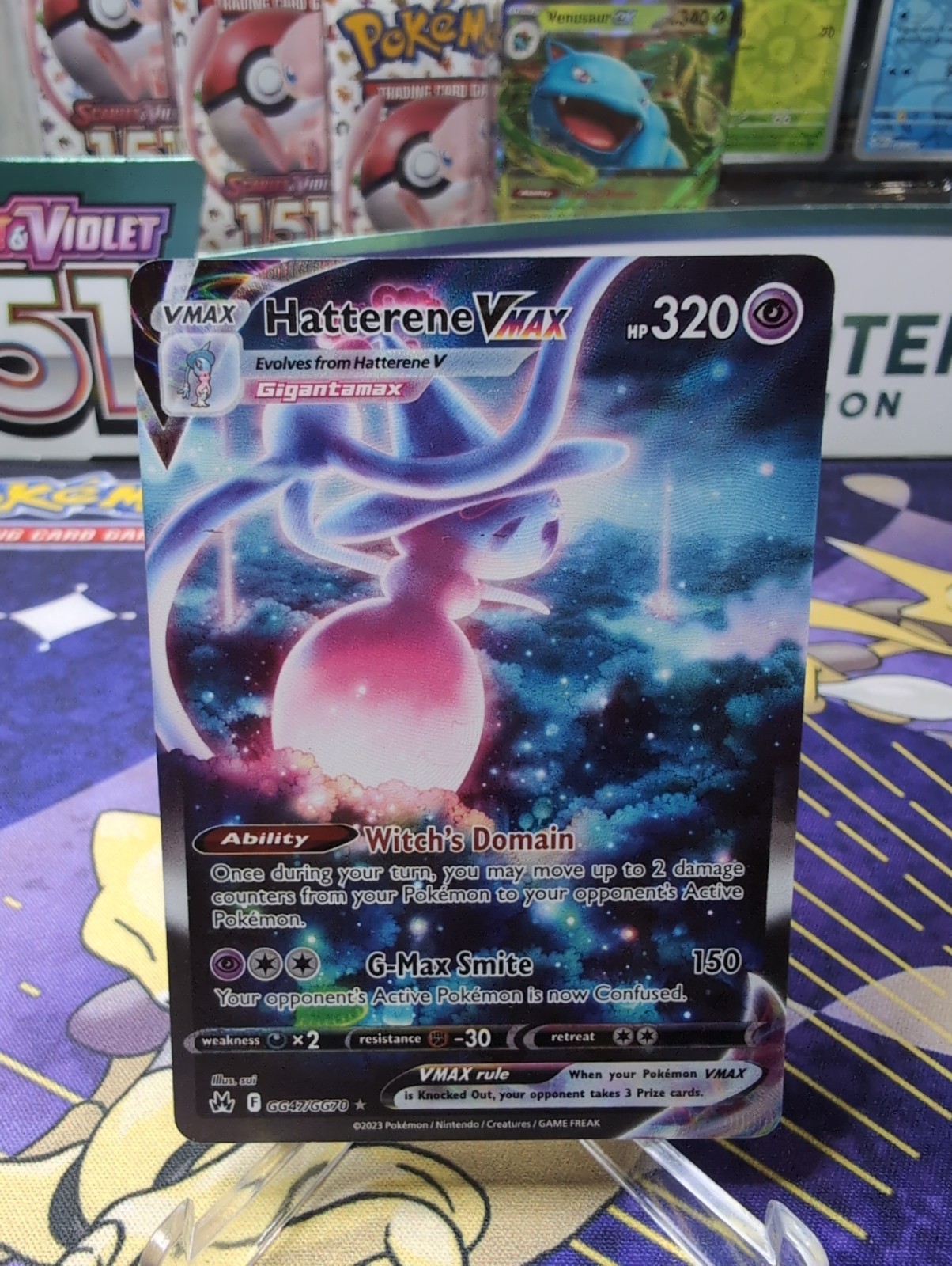Hatterene VMAX GG47/GG70 SWSH: Crown Zenith: Galarian Gallery NM Pokemon