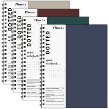 A4 Dotted Journal Spiral Notebook 8.5 x 11-4 Pack Dot Grid Notebook Hardcover...