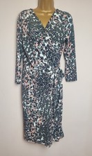 Laura Ashley Faux Wrap Fully Lined Dress Size 10