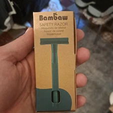 Bambaw Double Edge Safety Razor with 5 Safety Razor Blades, Single Blade Razor f