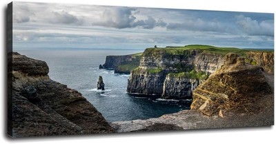  Ireland Coast Ocean Cliffs Of Moher Crag Canvas Prints Poster Wall Art 