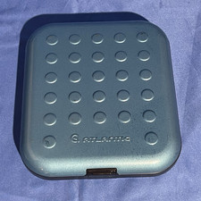 Atlantic CD Carry Case/Wallet Rigid metal Disc Storage Case Silver/Black