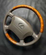 LEXUS LX470 Fit 98-2002 Model Wooden Grain Leather Stitched OEM Steering wheel