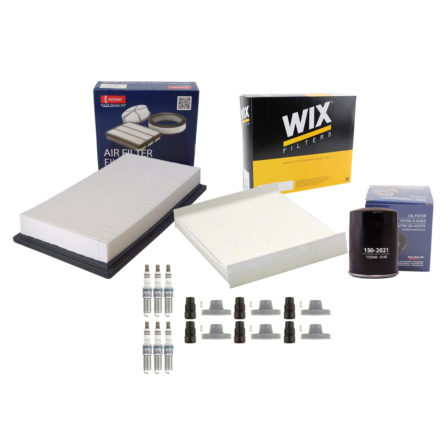 Denso Tune Up Kit NGK 6 Spark Plugs Boots Kit for Ford Fusion Lincoln MKZ 3.5 V6