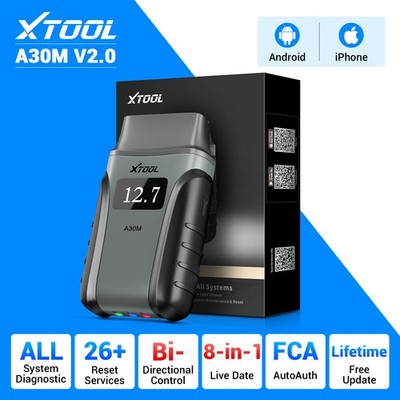 XTOOL A30M OBD2 Diagnosegerät BT, Wireless Diagnosegerät Auto mit 23 Resets DE