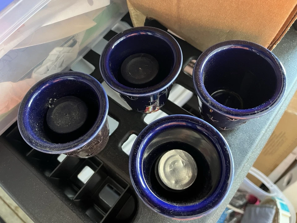 Juego de 4 Candelabros Votivos Longaberger Orgullosamente American Star Azul EE. UU. 2002 Foto 3 de 4