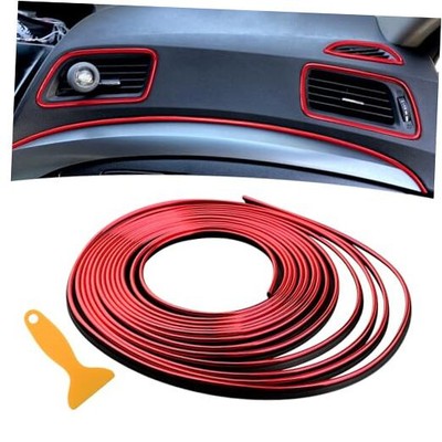  Red Aesthetic Interior Car Accessories for Women Men Car Mods Trim Strips- 