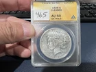 1928 $1 Peace Silver Dollar Anacs AU 50 Details