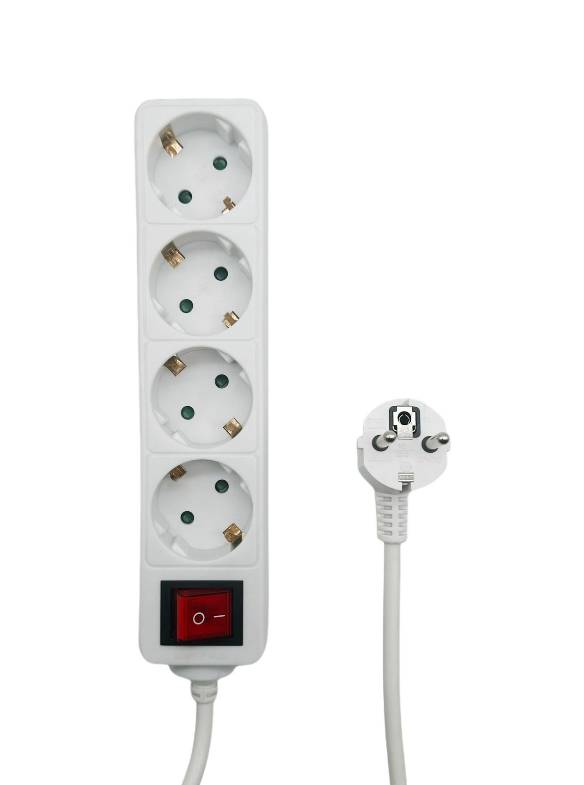 MicroConnect MC-GRU0045WS 4-way Schuko Power Strip