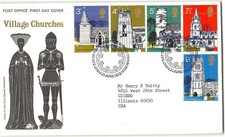Great Britain #671-675 FDC, 1972, Village Churches, Edinburgh