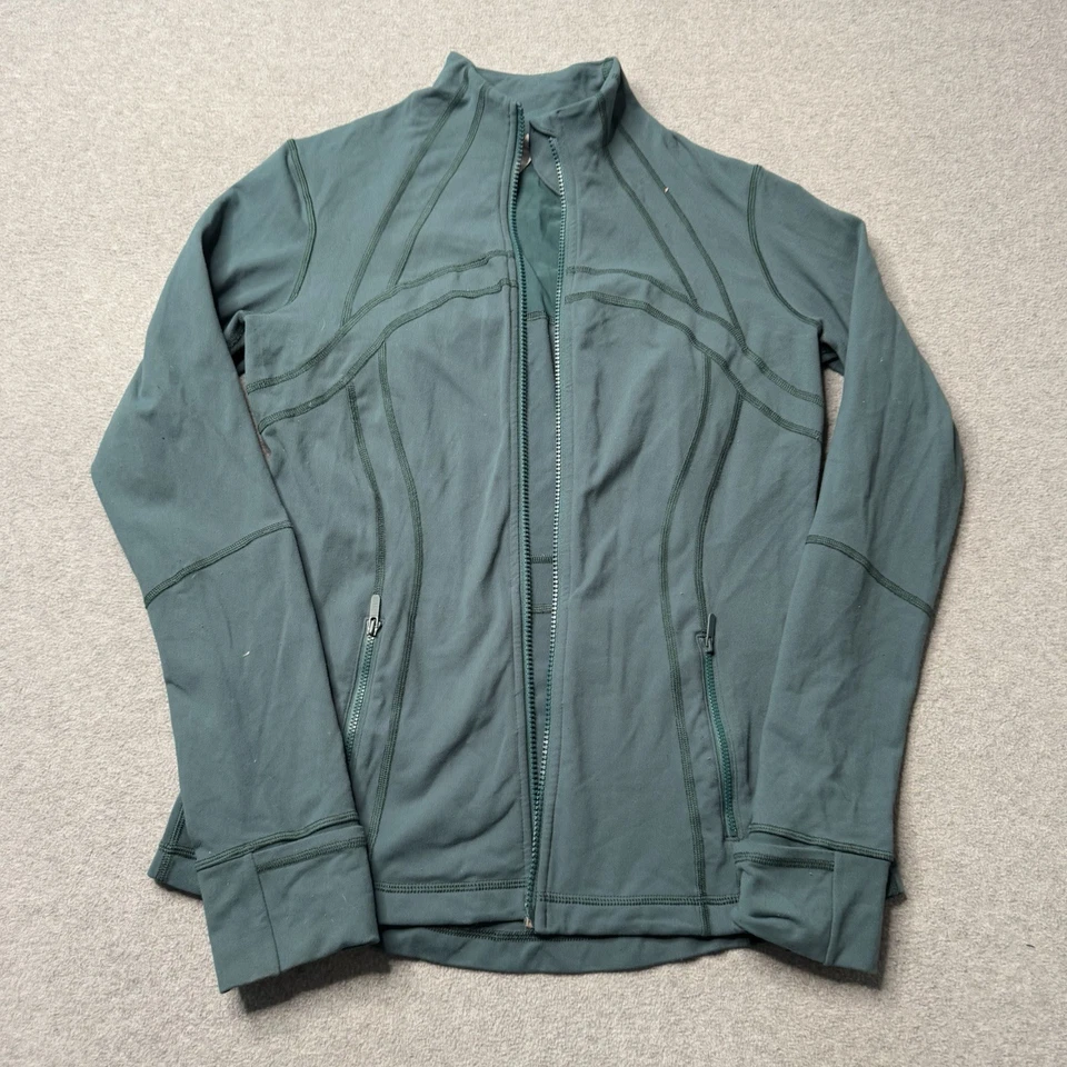 Chaqueta Lululemon Define Mujer 10 Verde Atletismo Cremallera Completa Gimnasio Yoga Pilates Foto 2 de 4