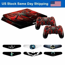 Custom Sticker Decals Covers Set for Playstation 4 Slim Console & 2 Controller