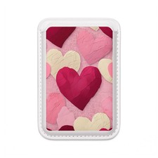 Papercraft Hearts MagSafe Wallet | Vegan Card Sleeve, Pink Valentine Design