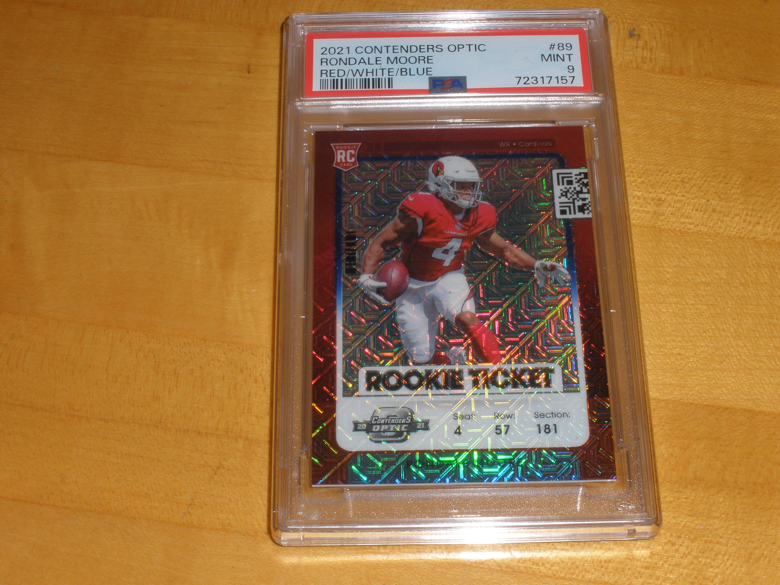 Rondale Moore Panini Contenders Optic #89 Red/White/Blue