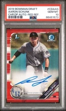 2019 1st Bowman Chrome Aaron Schunk RED Refractor #/5 SSP PSA 10 GM MT - Rockies