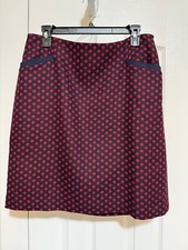 Talbots Navy and Red Polka Dot Skirt Size 10