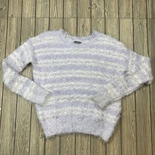 apt. 9 womens small long sleeve fuzzy sequin knit sweater