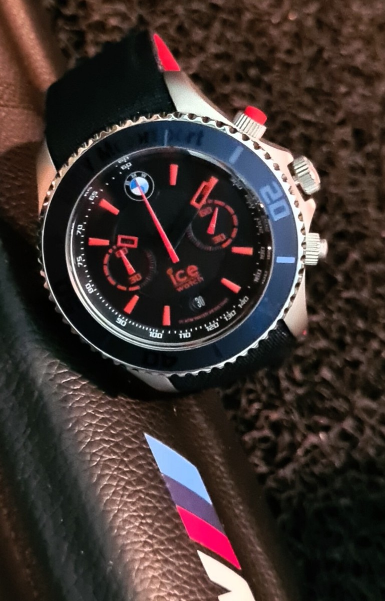 BMW MOTORSPORTS ICE WATCH STEEL CHRONOGRAPH - RED | eBay
